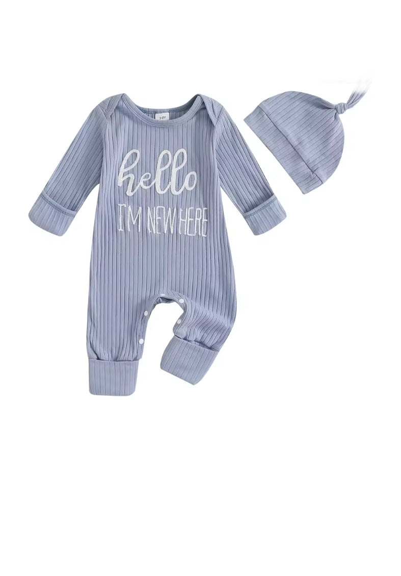 Hello I’m new here cotton Romper Set