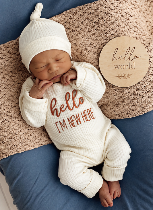 Hello I’m new here cotton Romper Set