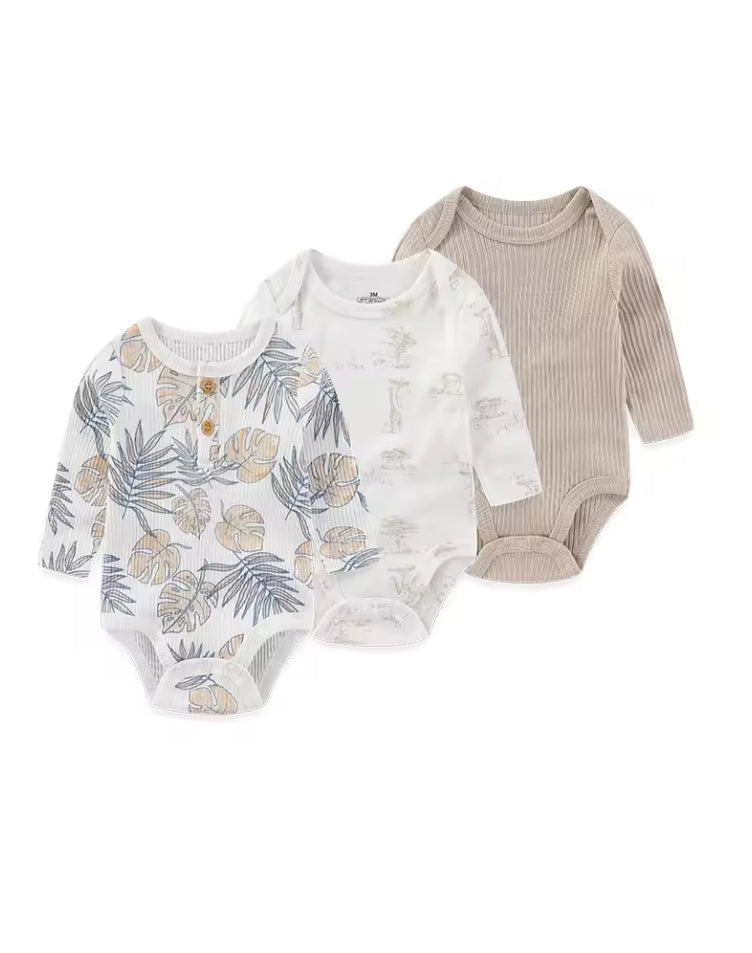 Charlie-3 x Rompers 100% cotton