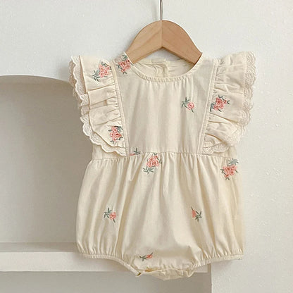 Amelia cotton embroidered Romper