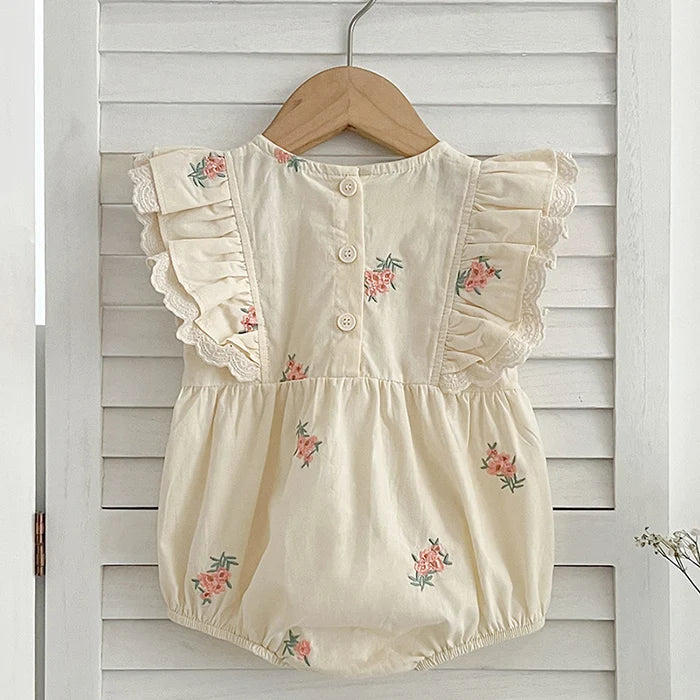 Amelia cotton embroidered Romper