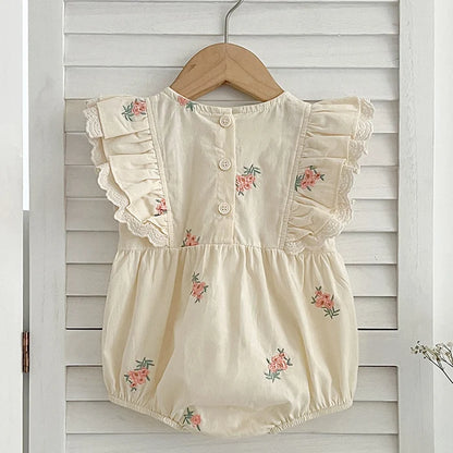 Amelia cotton embroidered Romper