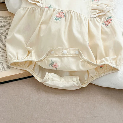 Amelia cotton embroidered Romper