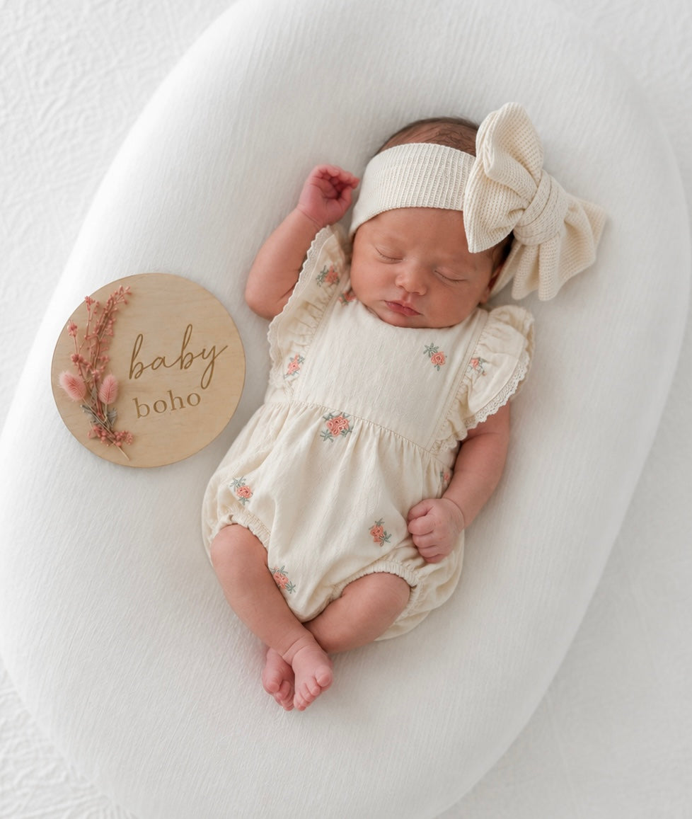 Amelia cotton embroidered Romper