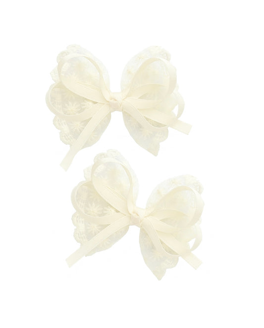 Bow ribbon lace Clip -Set