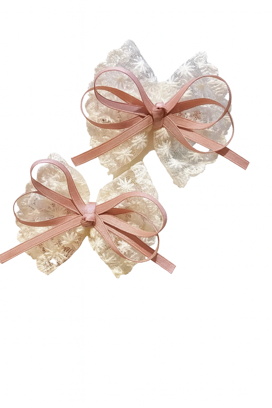 Bow ribbon lace Clip -Set