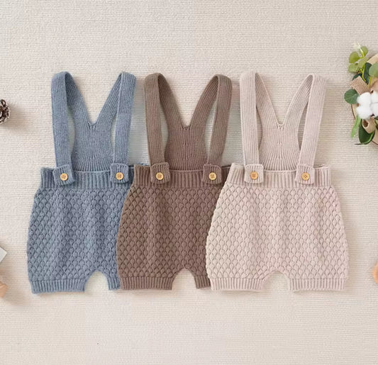 Charlie- knit overall romper- special price