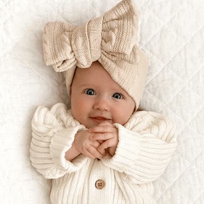 Oversized cable Bow Headband