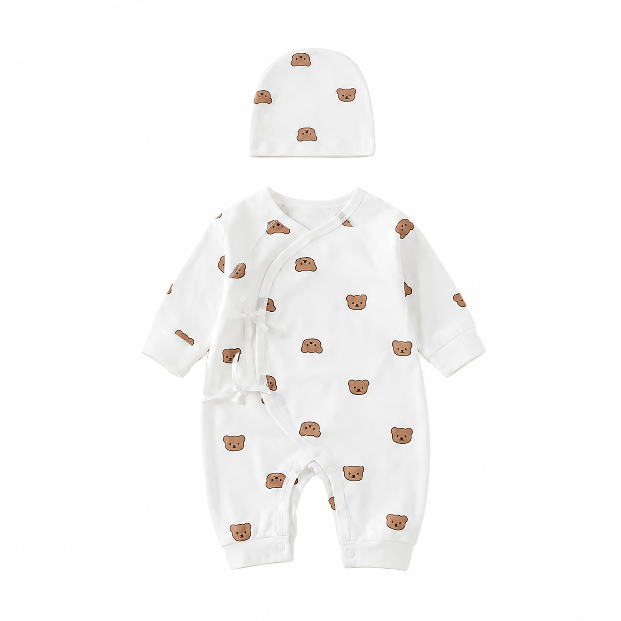 Teddy Bear’s Picnic cotton Romper hat Set