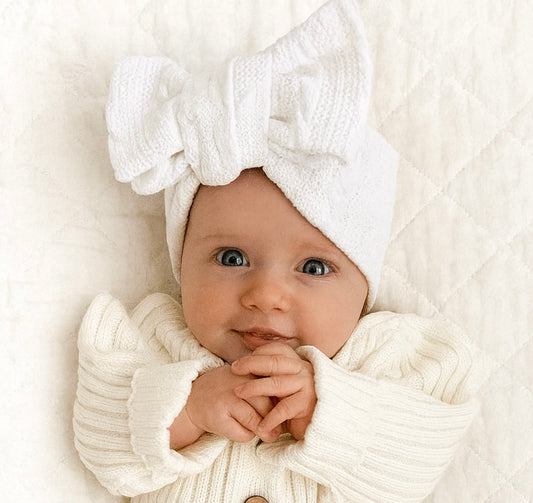 Oversized cable Bow Headband