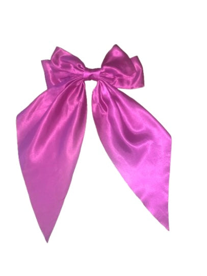 Kaycee Oversized double bow Clip -  Purple Pink