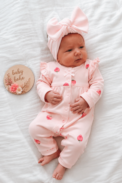 McKenzie cotton Romper - strawberry