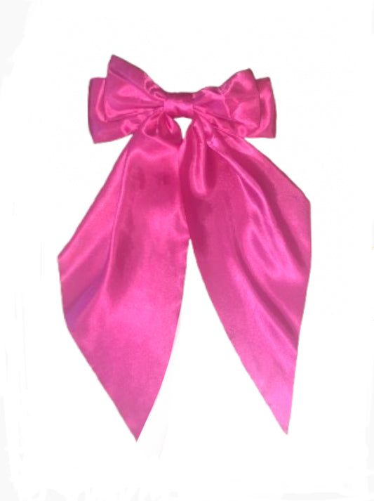 Kaycee Oversized double bow Clip -  Fuchsia Pink