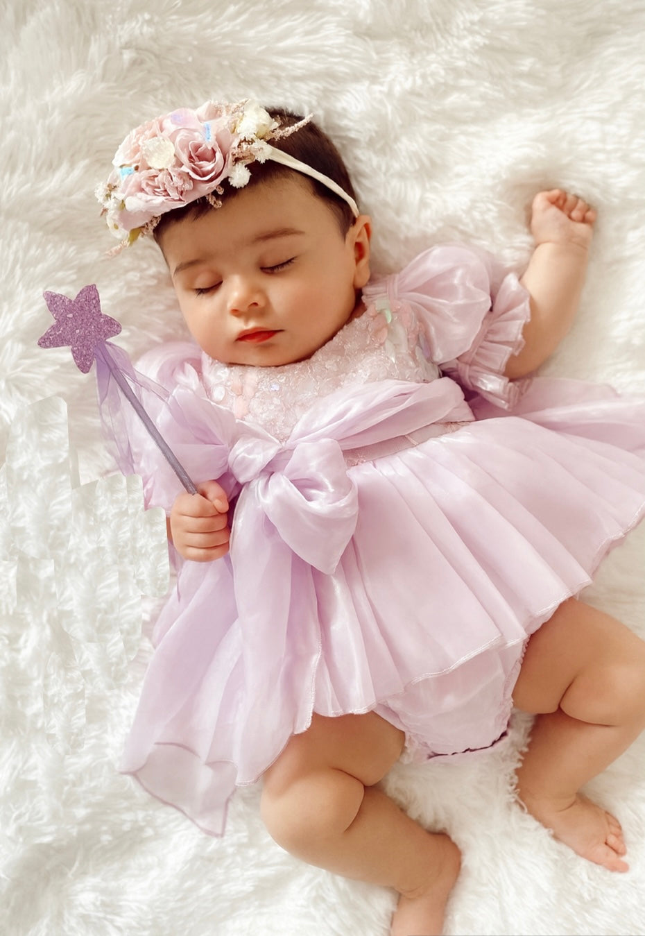Annabelle - mermaid sequined Romper - Lavender