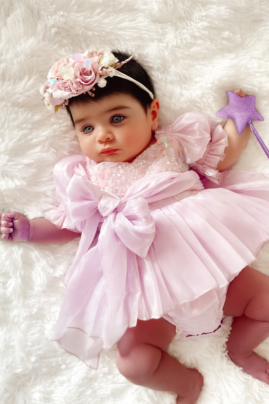 Annabelle - mermaid sequined Romper - Lavender
