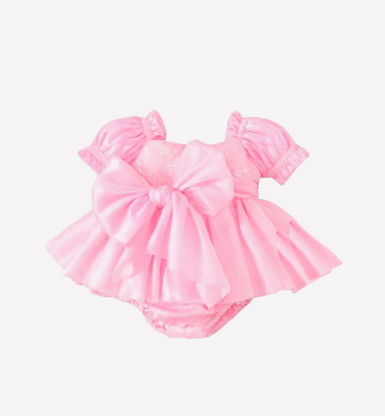 Annabelle - mermaid sequined Romper - Candy Pink