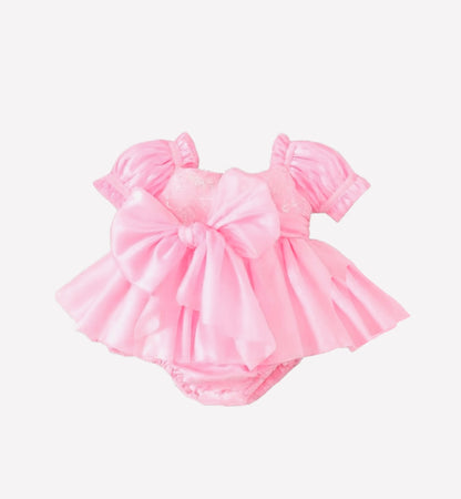 Annabelle - mermaid sequined Romper - Candy Pink