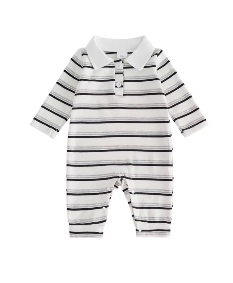 Sami cotton striped Romper