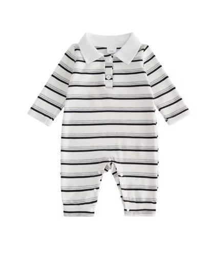 Sami cotton striped Romper