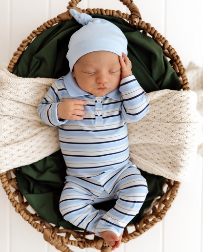 Sami cotton striped Romper