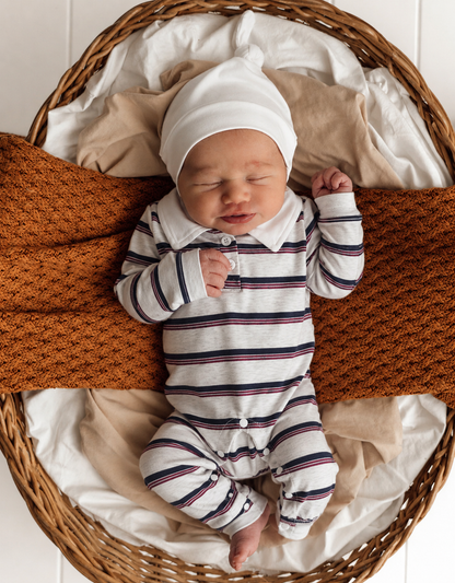 Sami cotton striped Romper