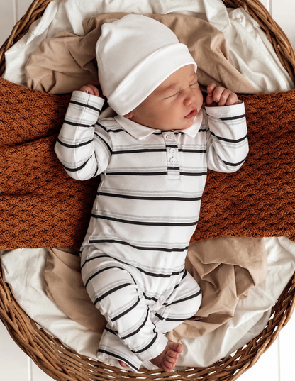 Sami cotton striped Romper