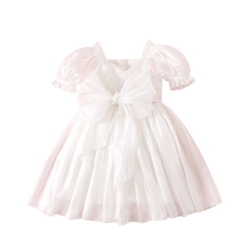 Annabelle - mermaid sequined Dress- White