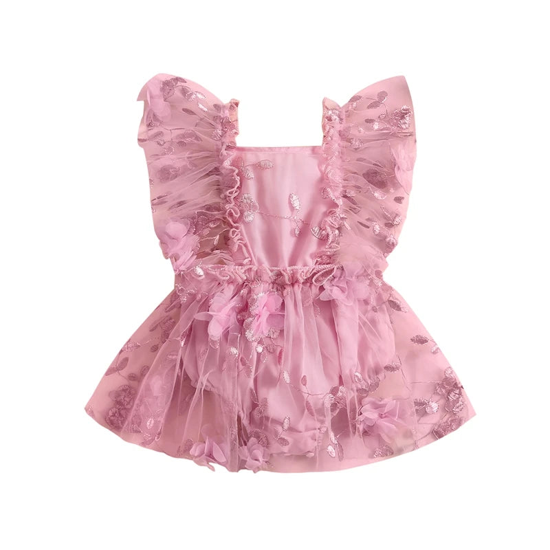 CLEARANCE- Flower Flutter Romper
