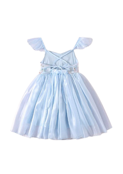Annabelle - mermaid sequined Romper- Blue