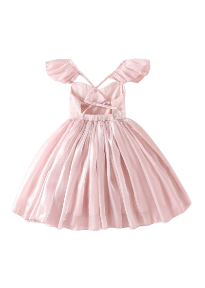 Annabelle - mermaid sequined Dress-  Dusty Pink.