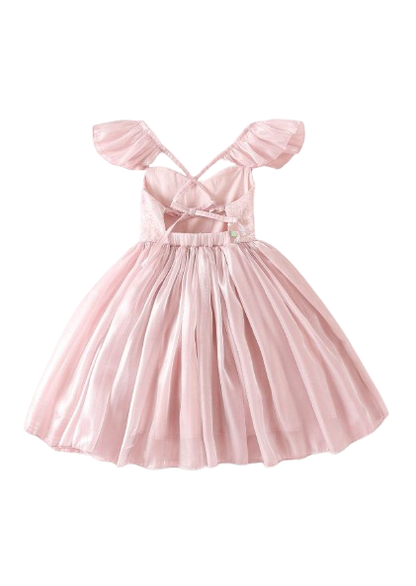 Annabelle - mermaid sequined Dress-  Dusty Pink.