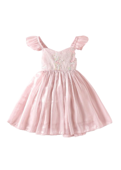 Annabelle - mermaid sequined Dress-  Dusty Pink.