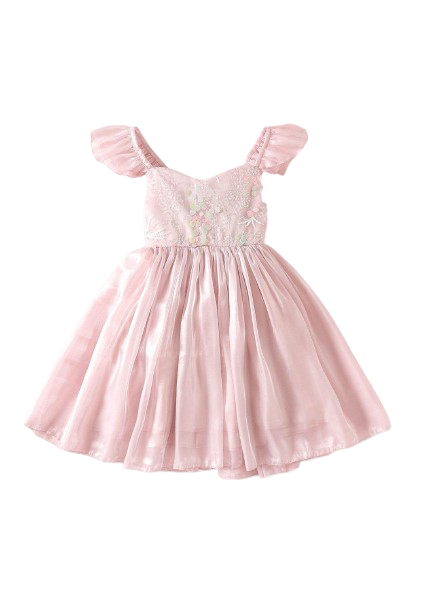 Annabelle - mermaid sequined Dress-  Dusty Pink.