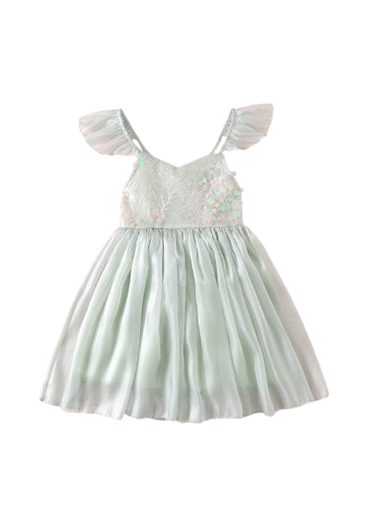 Annabelle - mermaid sequined Romper or Dress - Green