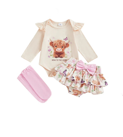 My highland Cow cotton Set