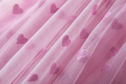 Sweet Hearts tulle wing Dress - Pink