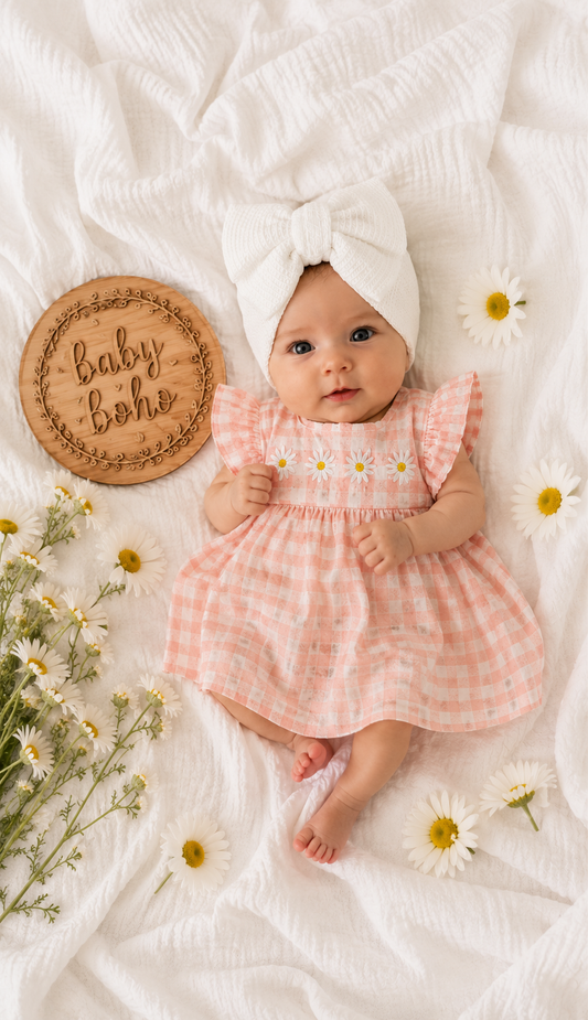 Lizzie check Daisy Dress- special price