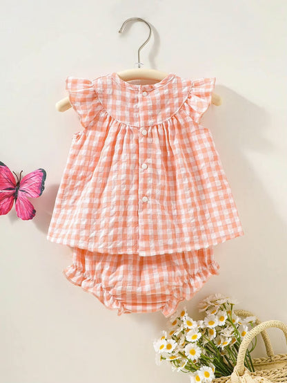 Lizzie check Daisy Set- special price