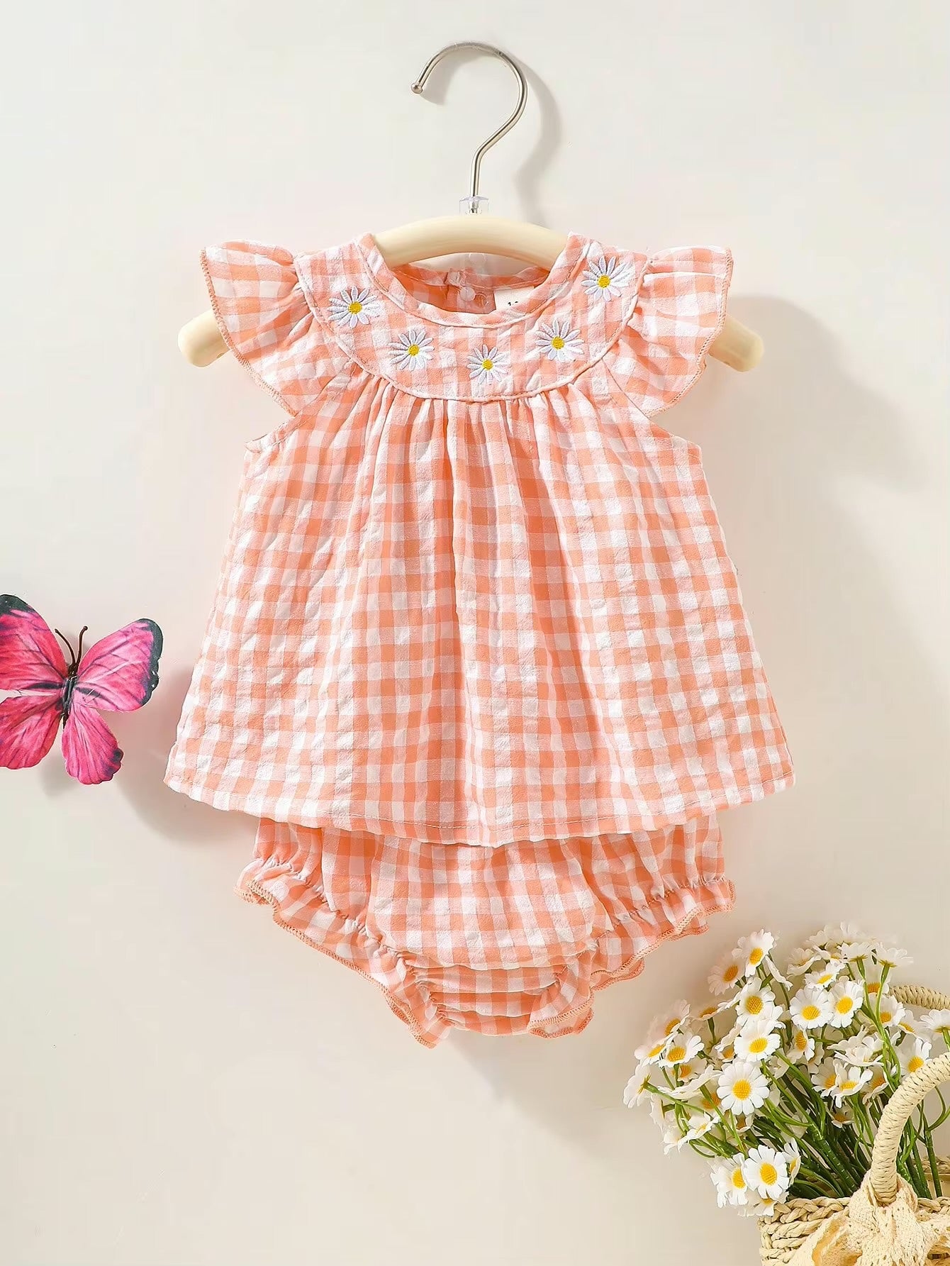 Lizzie check Daisy Set- special price