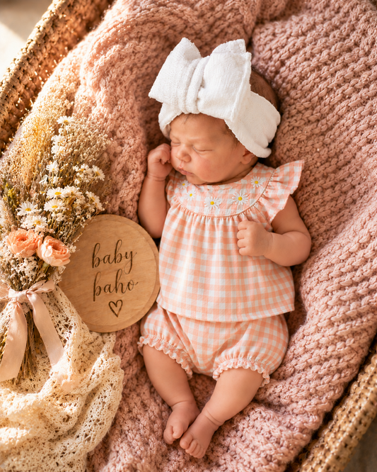 Lizzie check Daisy Set- special price