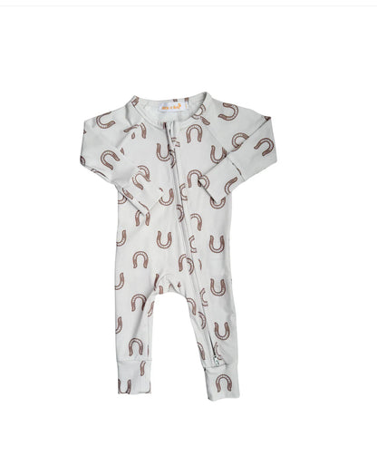 ZIP ROMPER | WESTERN HORSE SHOE