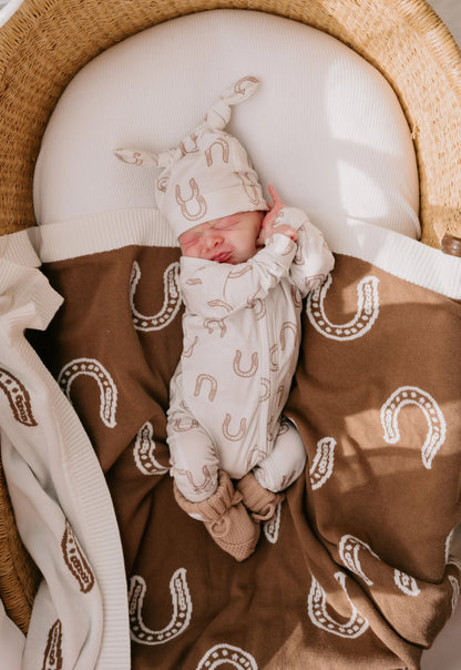 ZIP ROMPER | WESTERN HORSE SHOE