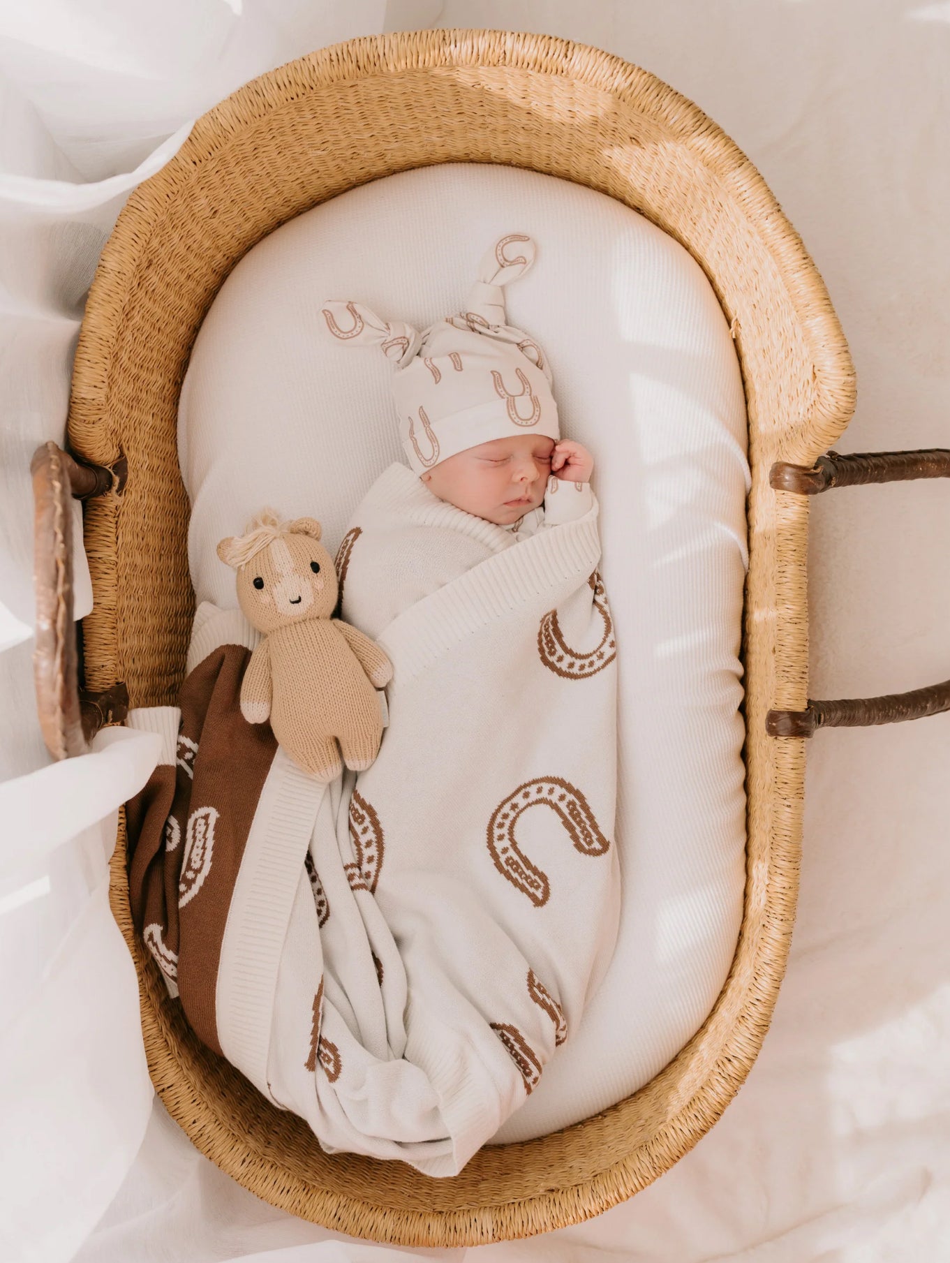 KNIT BLANKET | WESTERN HORSE SHOE