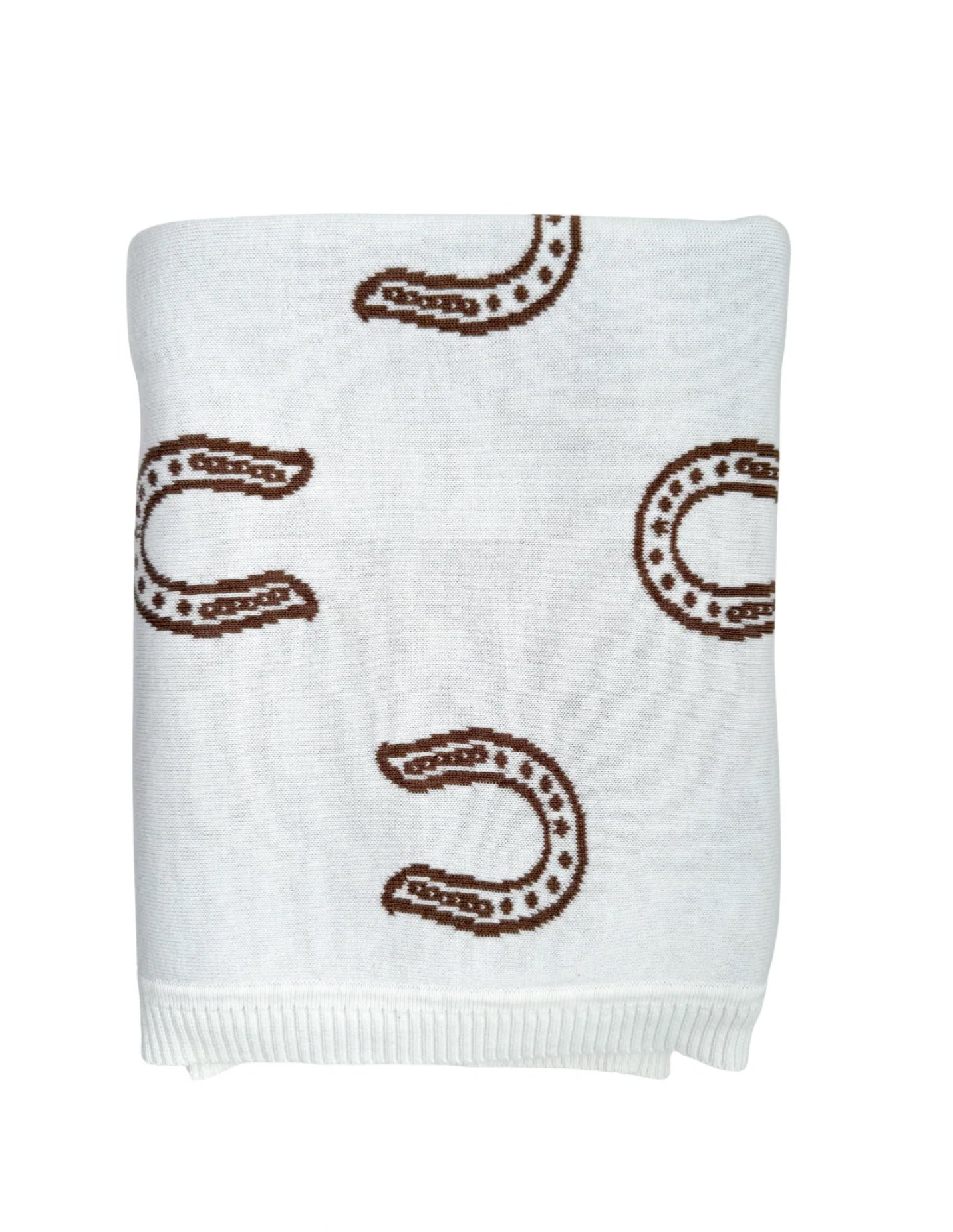 KNIT BLANKET | WESTERN HORSE SHOE
