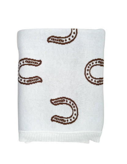 KNIT BLANKET | WESTERN HORSE SHOE