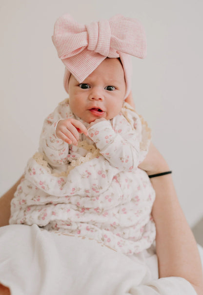 GAUZE LACE BLANKET | PAISLEY PEONY