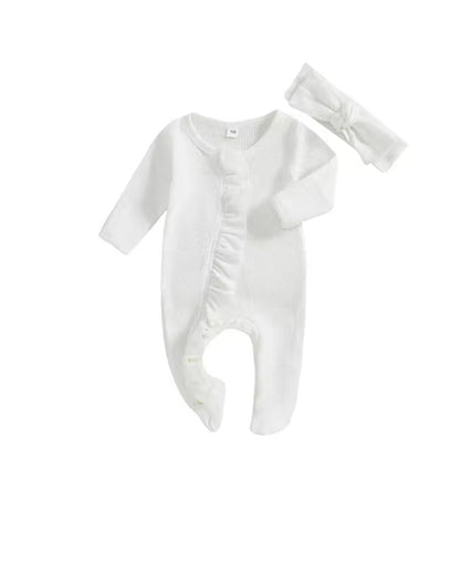 Kayla ruffle cotton Romper Set