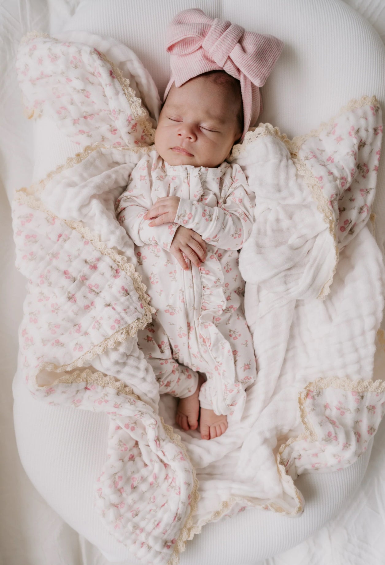 FRILL ZIP ROMPER | PAISLEY PEONY