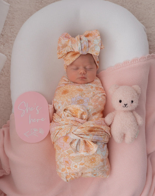 SWADDLE SET | PASTEL BLOOM